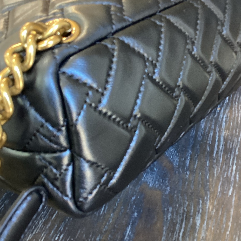 Kurt Geiger Black Quilted Leather Backpack NWT - Picture 8 of 16